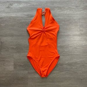 Bright Orange Mondor Bodysuit.